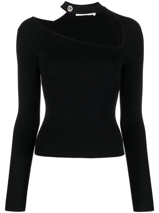 Cut-Out Detail Knitted Top
