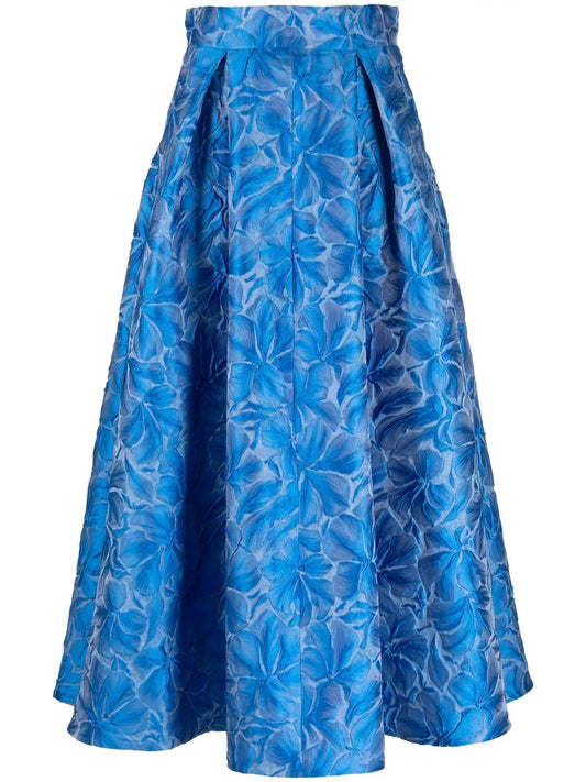 Floral Print Ankle-Length Skirt