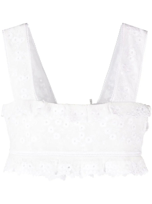Mecelia Broderie Anglais Cropped Top