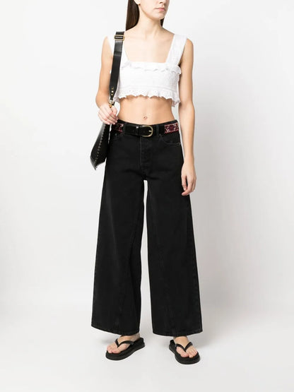 Mecelia Broderie Anglais Cropped Top