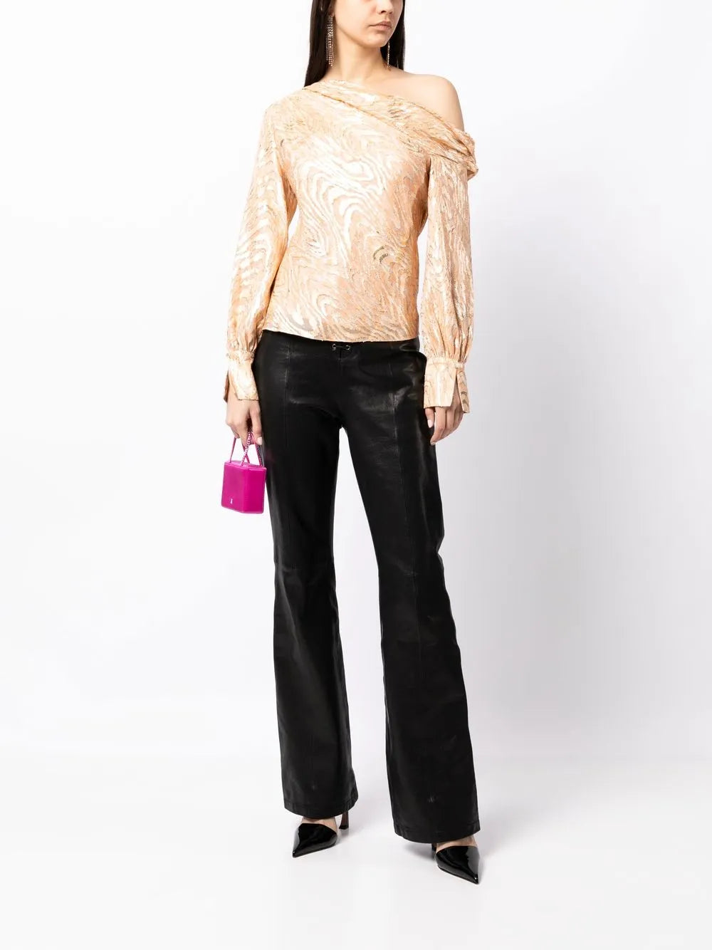 Alice Moire Abstract-Print Blouse