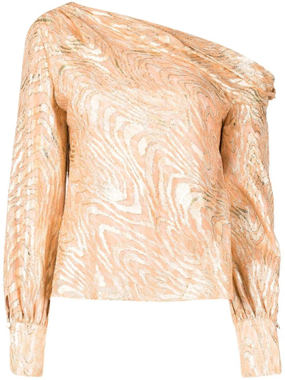 Alice Moire Abstract-Print Blouse