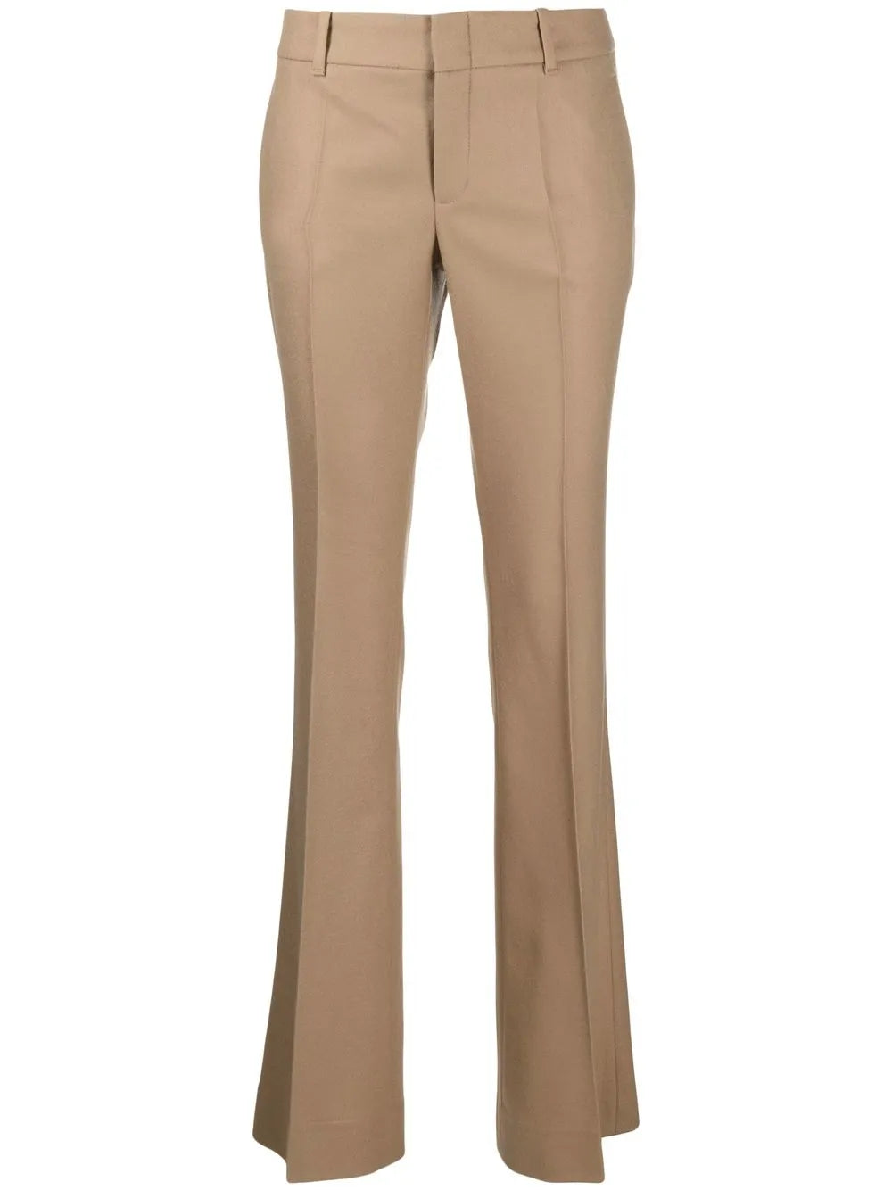 Flared-Cut Leg Trousers