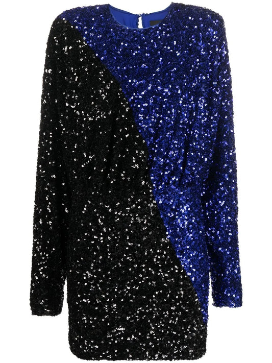 Two-Tone Sequin Minidress