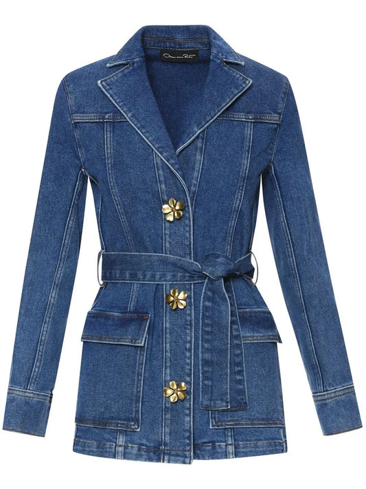 Tie-Up Denim Jacket