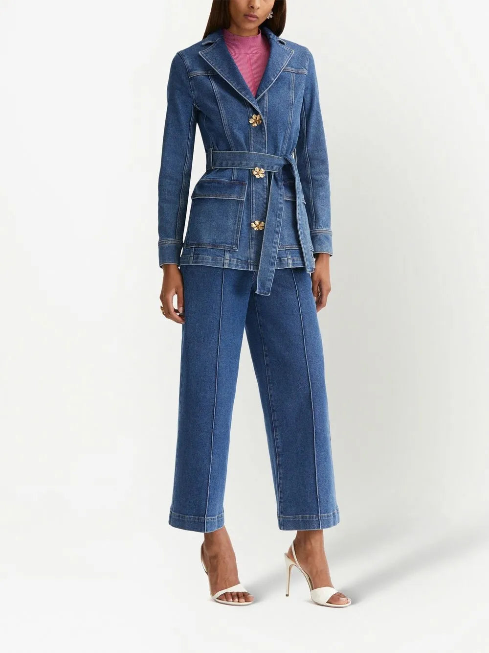 Tie-Up Denim Jacket