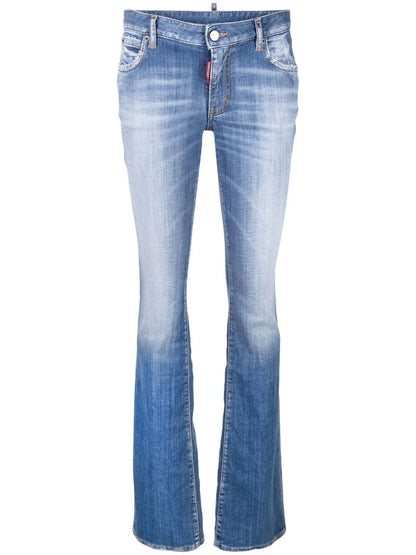 Faded Boot-Cut Jeans