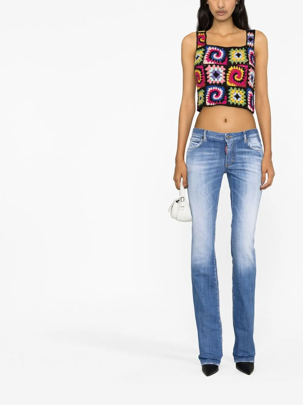Faded Boot-Cut Jeans
