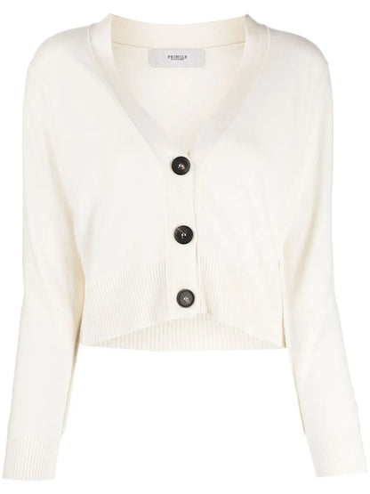 Cropped Button-Up Cardigan