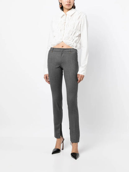 Wool Skinny Trousers