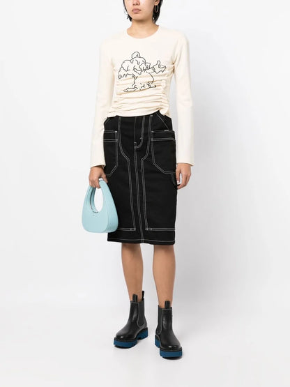 Graphic-Print Long-Sleeve T-Shirt