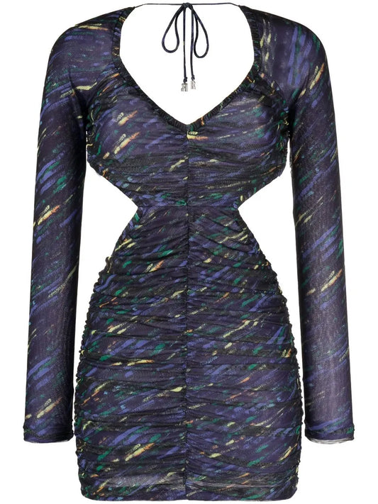 Ruched Cut-Out Minidress