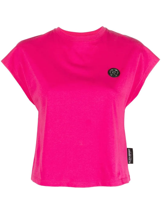 Chest Logo-Patch Detail T-Shirt