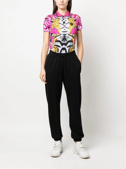 Graphic-Print Polo Shirt