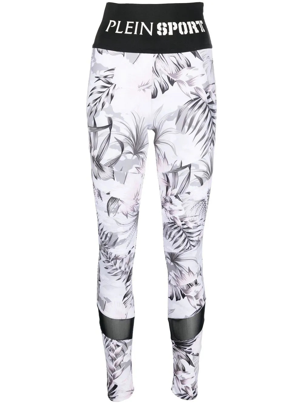 Logo-Waistband Floral-Print Leggings