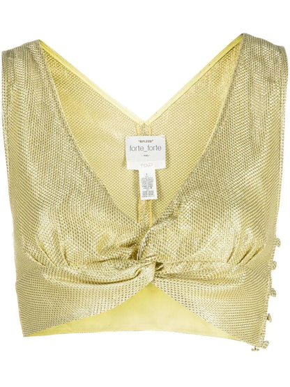Twist-Detail Crop Top