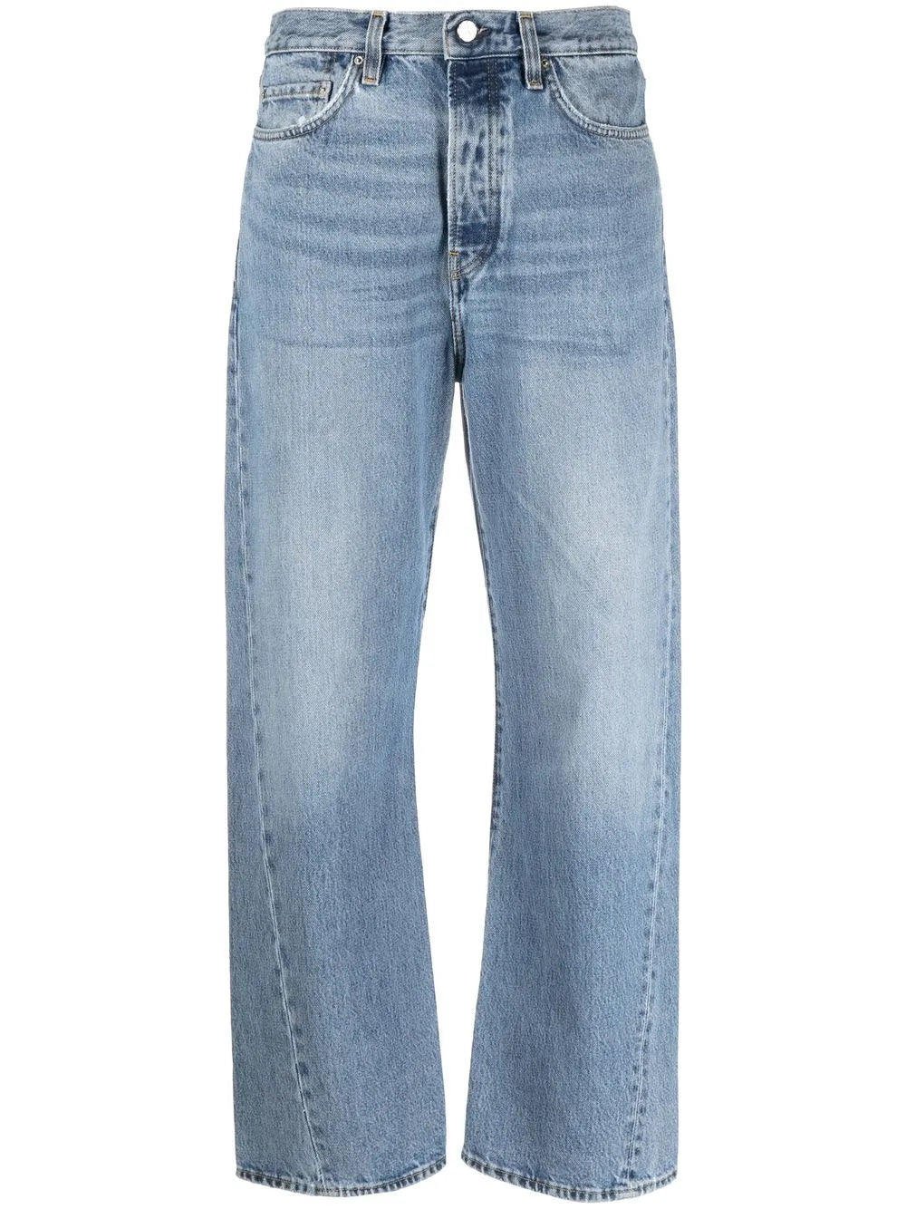 High-Waist Straight-Leg Jeans