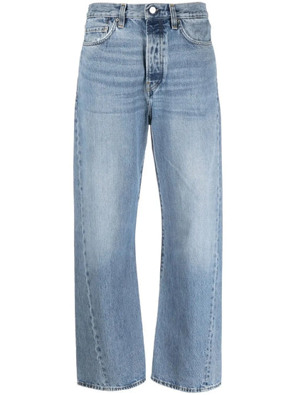 High-Waist Straight-Leg Jeans