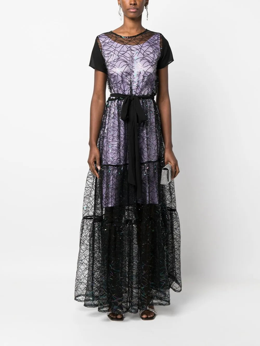 Halle Sequinned Tulle Dress