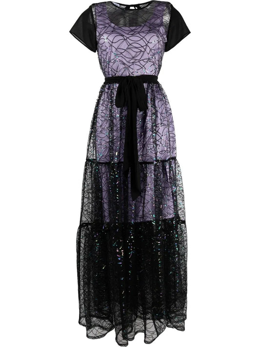 Halle Sequinned Tulle Dress