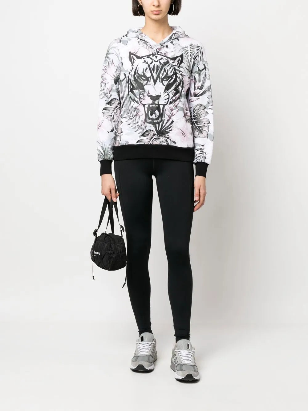 Tiger-Print Detail Hoodie