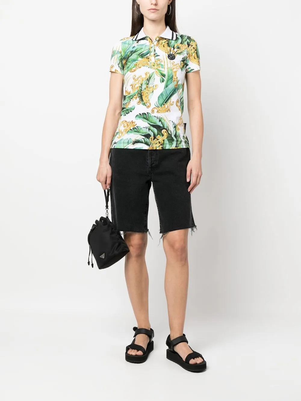 Floral-Print Polo Shirt