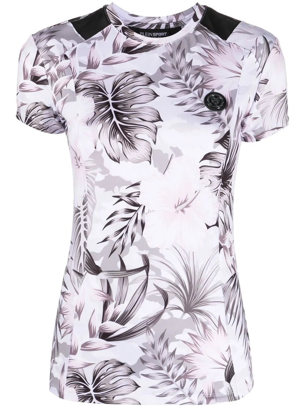 Logo-Plaque Floral Top
