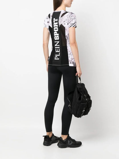 Logo-Plaque Floral Top