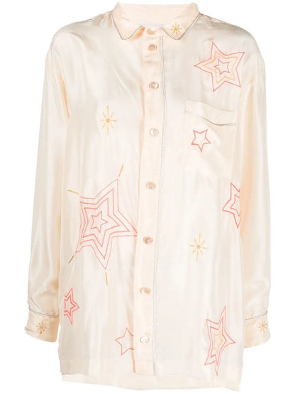 Star-Print Long-Sleeve Shirt