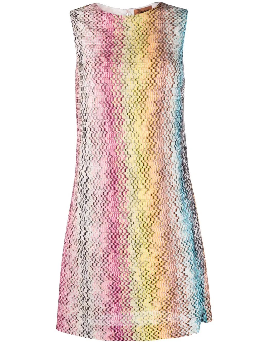 Woven-Zigzag Shift Dress