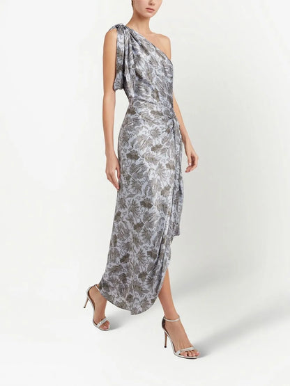 Gretchen Floral-Print Asymmetric Dress