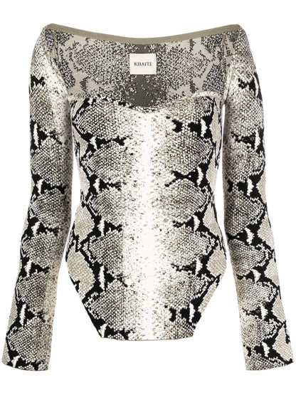 Maddy Snake-Print Top