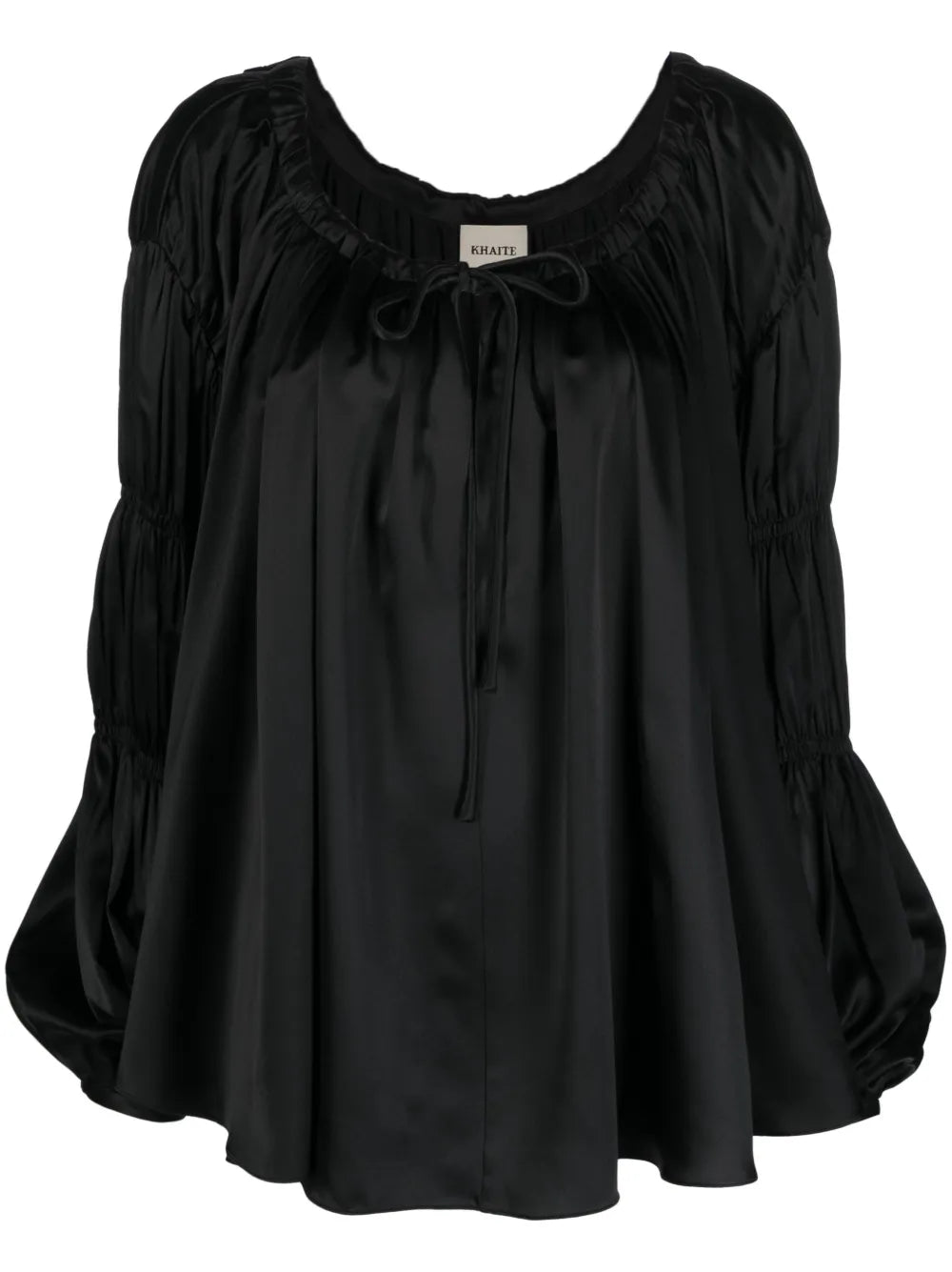 Lenny Scoop-Neck Silk Blouse