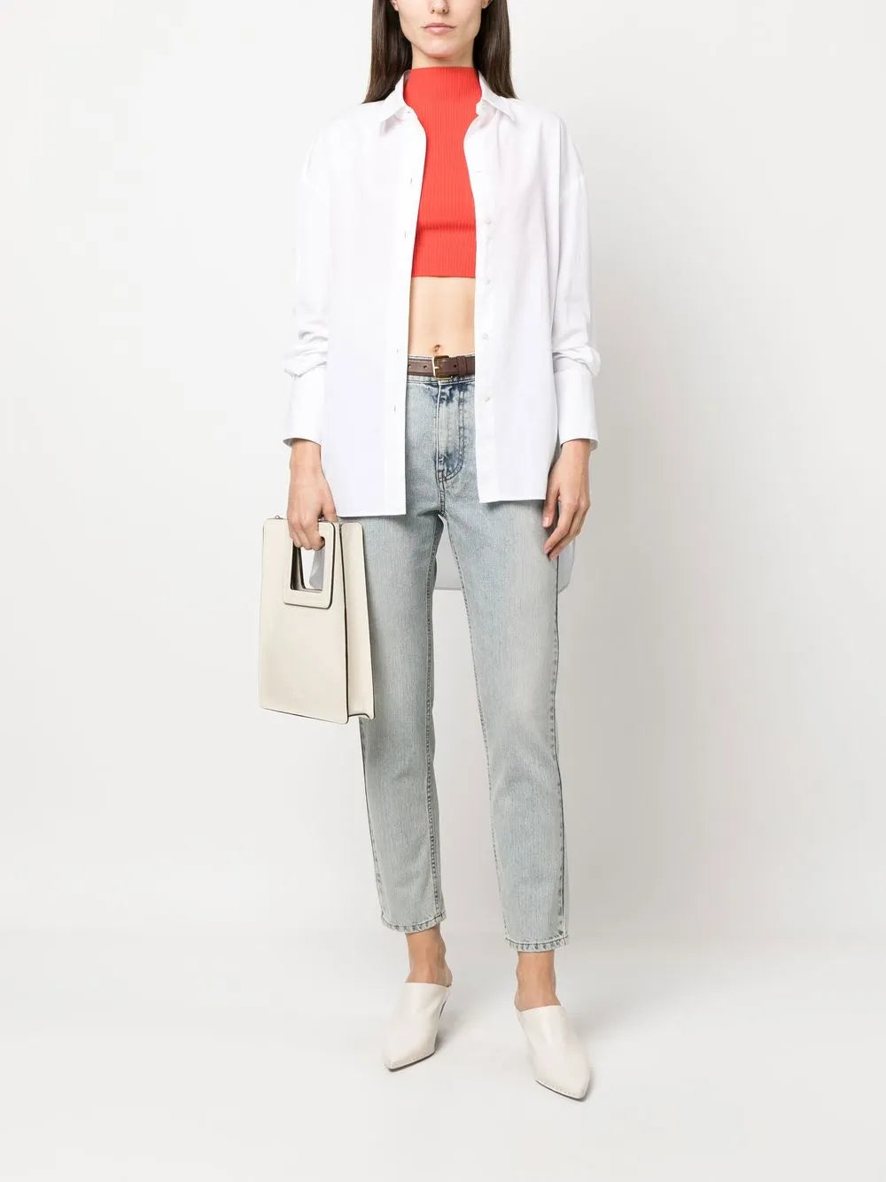 Cropped Slim-Cut Jeans