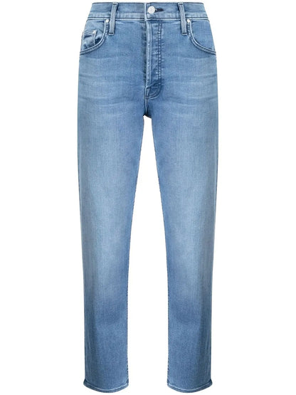 Mid-Rise Straight-Leg Jeans