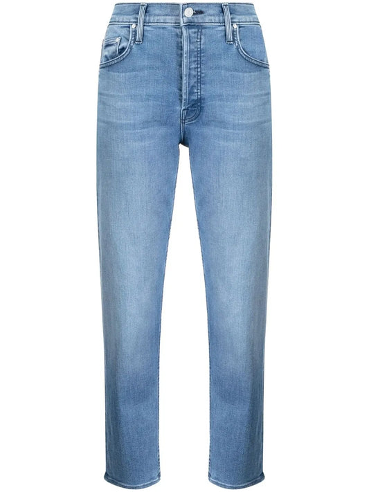 Mid-Rise Straight-Leg Jeans