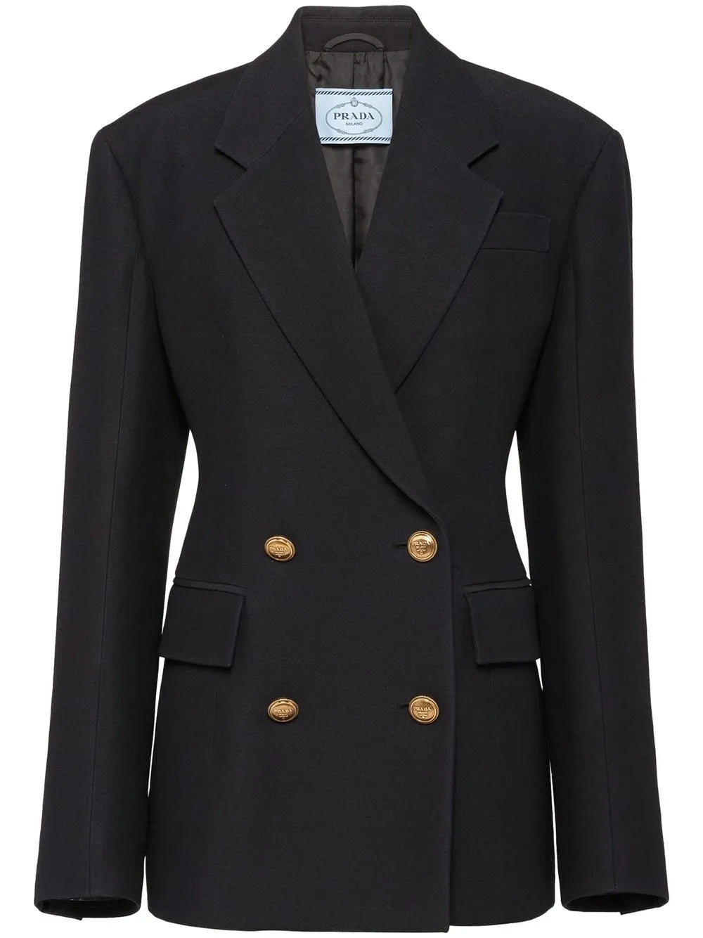 Double-Breasted Tricotine Jacket