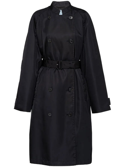 Re-Nylon Double-Breasted Raincoat