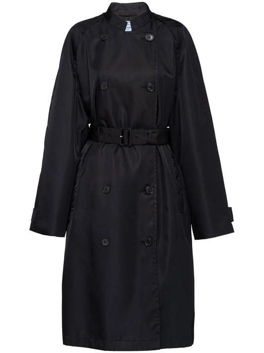 Re-Nylon Double-Breasted Raincoat