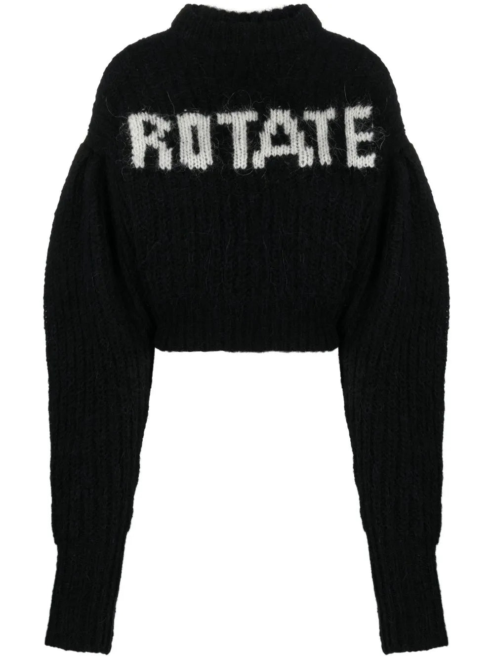 Logo-Print Puff-Sleeve Jumper