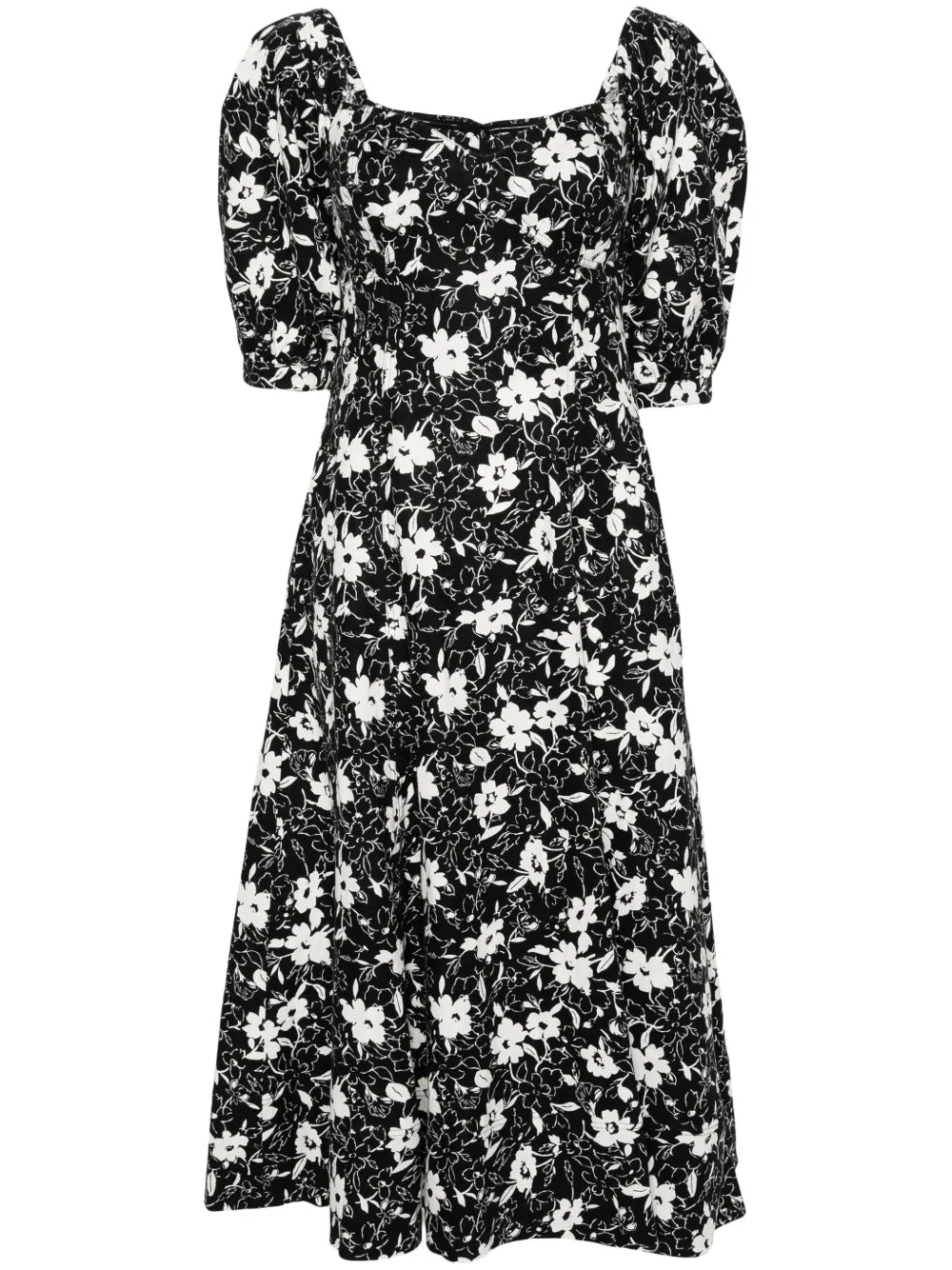 Floral-Print Midi Dress