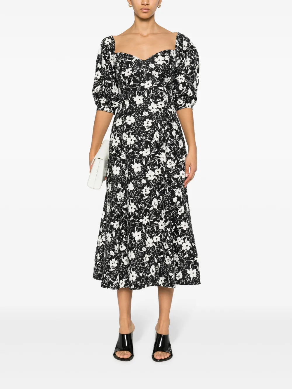 Floral-Print Midi Dress