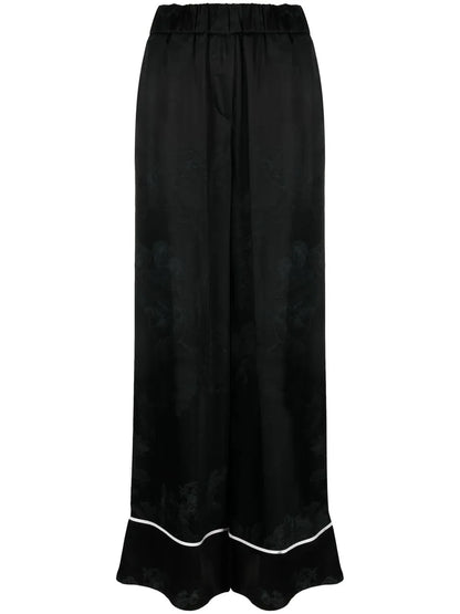 Piped-Trim Pyjama Trousers