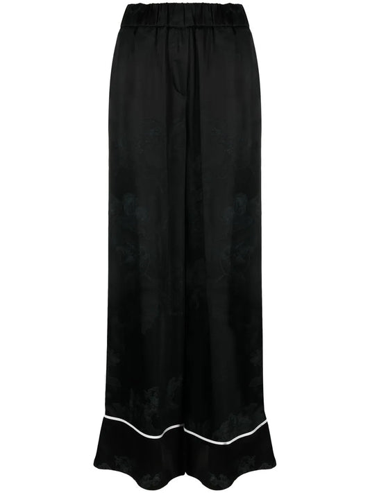 Piped-Trim Pyjama Trousers