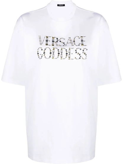 Versace Goddess-Print T-Shirt
