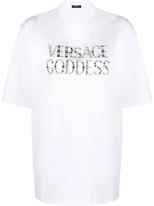 Versace Goddess-Print T-Shirt