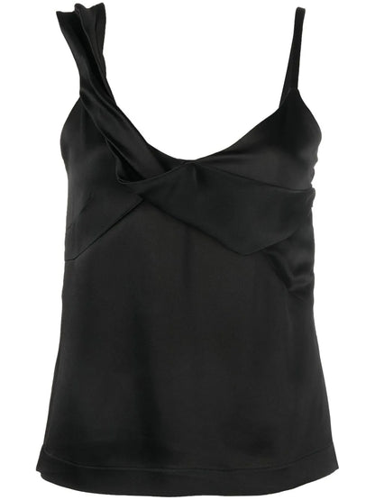 Asymmetric Twist Satin Cami