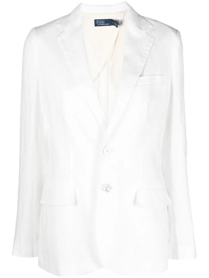 Notched-Lapel Single-Breasted Blazer