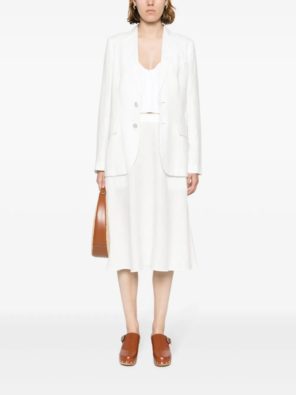 Notched-Lapel Single-Breasted Blazer