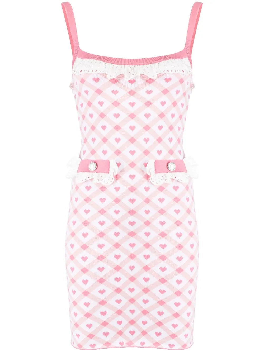 Heart-Print Knit Minidress